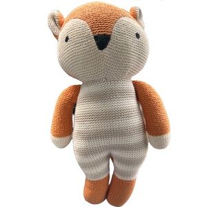 Macy’s Cuddle Me 12” Knit Fox Plush Stuffed Animal HTF Doll Lovey